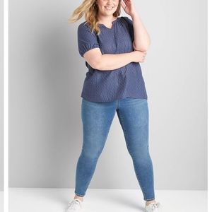 Sateen pull on jeggings (gray)